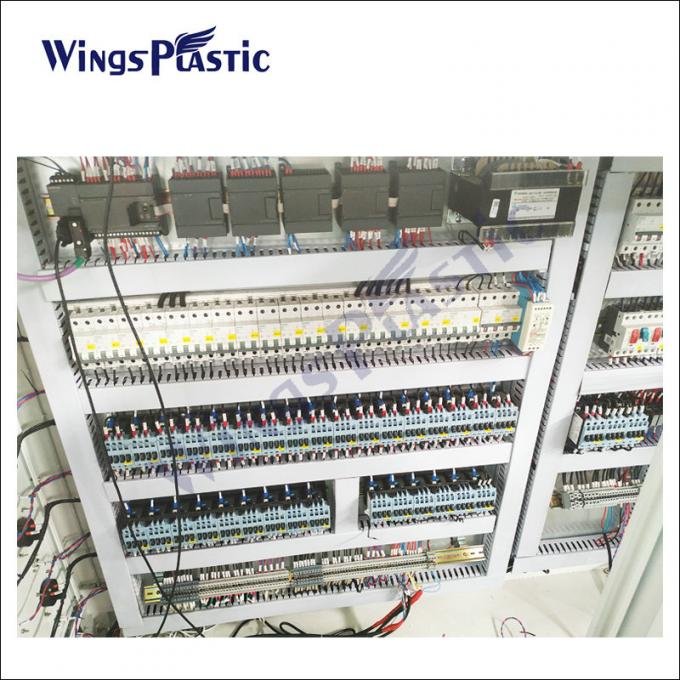 प्लास्टिक पीई दोहरी दीवार घुमावदार जल निकासी पाइप extruder मशीन 6-8m/Min 5