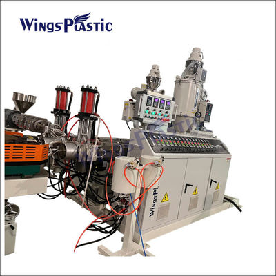उच्च गति एचडीपीई डबल दीवार नालीदार पाइप उत्पादन लाइन प्लास्टिक extruder DWC पाइप बनाने की मशीन