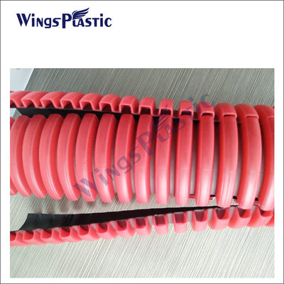 उच्च गति कम कीमत प्लास्टिक एचडीपीई डबल दीवार घुमावदार DWC पाइप बनाने extrusion मशीन