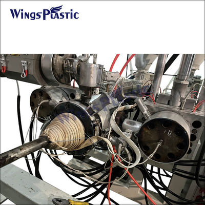 उच्च गति एचडीपीई डबल दीवार नालीदार पाइप उत्पादन लाइन प्लास्टिक extruder DWC पाइप बनाने की मशीन